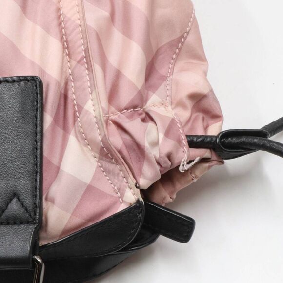 Burberry [Authentic] Pink Nova Check Nylon & Leather XL Shopper Tote Bag w/ COA - Picture 7 of 15
